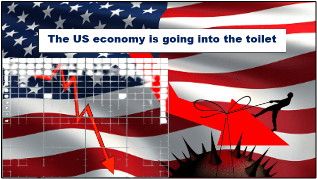 The US economy is going into the toilet