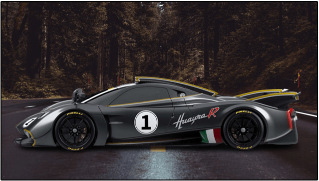 Pagani Huayra R side profile picture