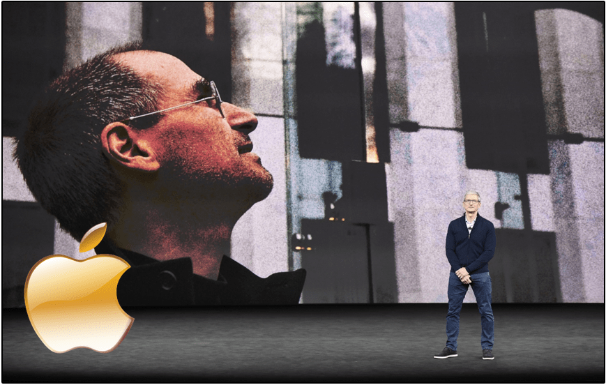 Tim Cook speaks during an event at the Steve Jobs Theater