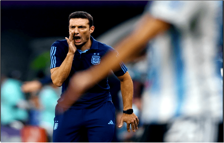 Aged 44, Argentina’s coach Lionel Scaloni is nearly three decades younger than his 71-year-old Dutch counterpart Louis van Gaal