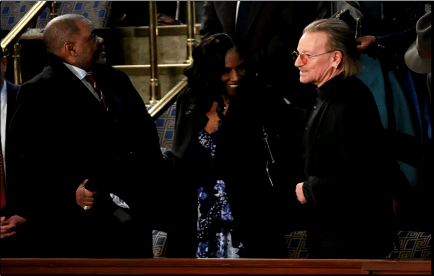 Rodney Wells and RowVaughn Wells, Tyre Nichols' stepfather and mother, attended the State of the Union on Tuesday